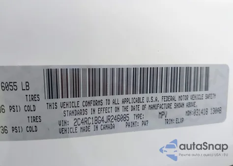 2018 Chrysler Pacifica Touring L from USA, damaged, VIN 2C4RC1BG4JR246085